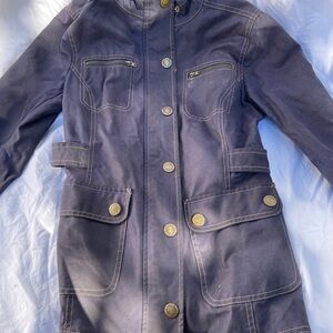 Boden Navy Blue Utility Jacket with Brass Buttons